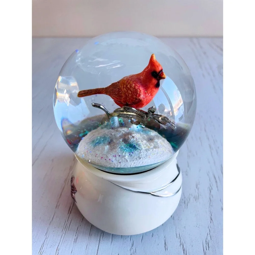 2016 The Bradford Exchange MESSENGER FROM HEAVEN Cardinal‎ Musical Glitter Globe